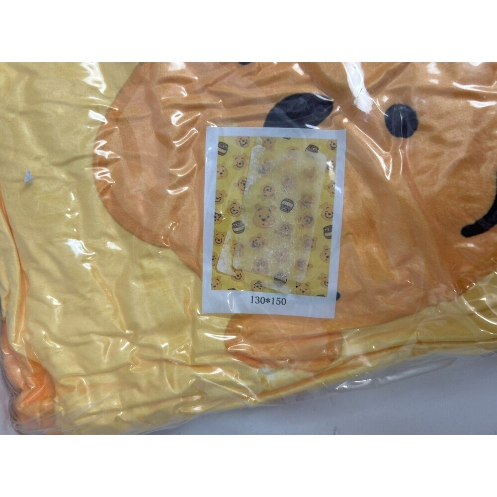 Disney Winnie The Pooh Plush Throw blanket Yellow Bear & honey Jar 50X60"